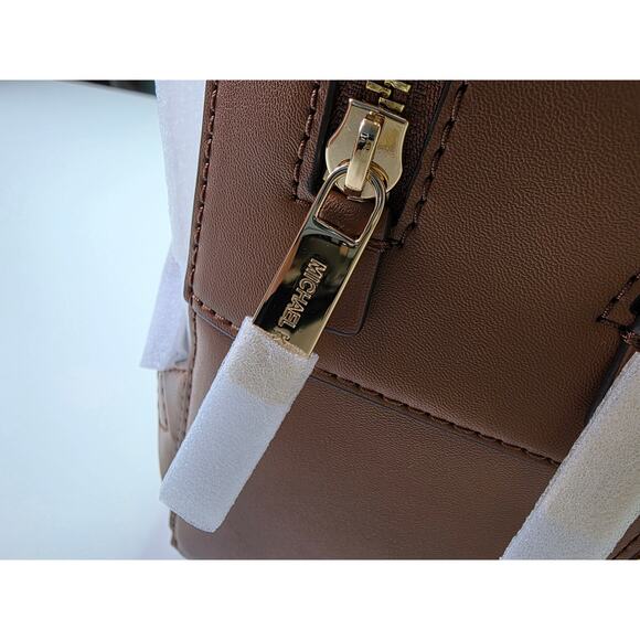 MICHAEL KORS Medium NEW Jaycee Logo Print Bookbag  Backpack Vanilla Brown NWT - Picture 6 of 16